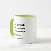 名前をカスタムするもし「最初は成功しない」 マグカップ (正面左)