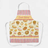 名前をカスタムするや文字ベーカリー エプロン (正面)