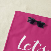 名前をカスタムするを用いるかわいいピンクの人魚のビーチタオル ビーチタオル (インサイチュ)