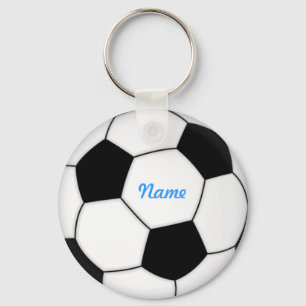 名前をカスタムするを用いるサッカーボールKEYCHAIN キーホルダー