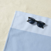 名前をカスタムするを用いるシンプルな勾配の青い縞 ビーチタオル (インサイチュ)