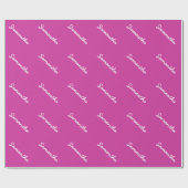 名前をカスタムするを用いるパーソナライズな包装紙 ラッピングペーパー (フラット)