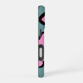名前をカスタムするを用いるピンクの花 iPhone 16ケース (右側面)