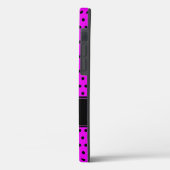 名前をカスタムするを驚かせる黒とピンク Case-Mate iPhoneケース (裏面 / 左)