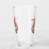 名前をカスタムするアイスクリームコーンピントガラス タンブラーグラス (右)