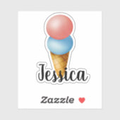 名前をカスタムするアイスクリーム シール (シート)