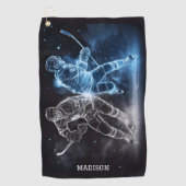 名前をカスタムするアイスホッケー ゴルフタオル (正面)