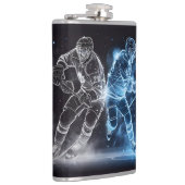 名前をカスタムするアイスホッケー フラスク (右)