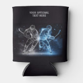 名前をカスタムするアイスホッケー 缶クーラー (正面)