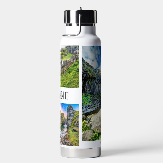 名前をカスタムするアイスランドウォーターフォールズ ウォーターボトル (右面)