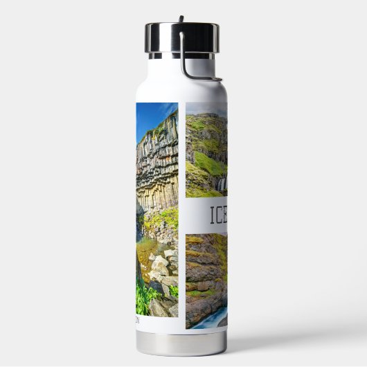 名前をカスタムするアイスランドウォーターフォールズ ウォーターボトル (左面)