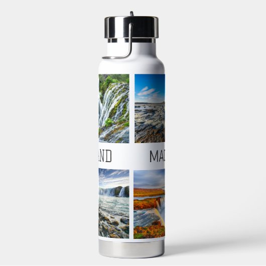 名前をカスタムするアイスランドウォーターフォールズ ウォーターボトル (右面)