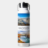 名前をカスタムするアイスランドウォーターフォールズ ウォーターボトル (正面)