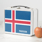 名前をカスタムするアイスランド国旗 メタルランチボックス (インサイチュ)