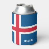 名前をカスタムするアイスランド国旗 缶クーラー (缶正面)