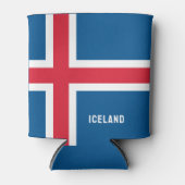 名前をカスタムするアイスランド国旗 缶クーラー (正面)