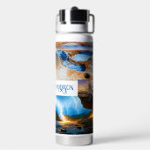 名前をカスタムするアイスランド ウォーターボトル (背面)