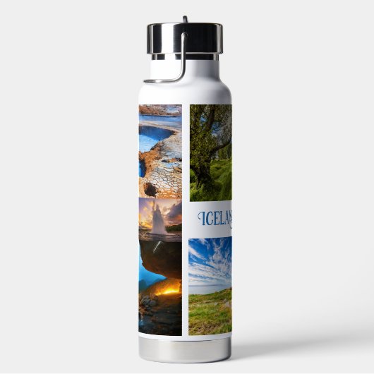 名前をカスタムするアイスランド ウォーターボトル (右面)