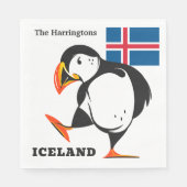 名前をカスタムするアイスランド スタンダードランチョンナプキン (正面)