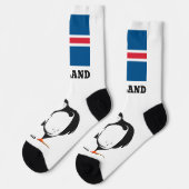 名前をカスタムするアイスランド ソックス (左)