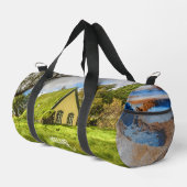 名前をカスタムするアイスランド ダッフルバッグ (右コーナー)