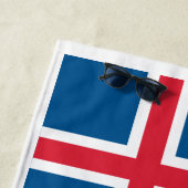 名前をカスタムするアイスランド ビーチタオル (インサイチュ)