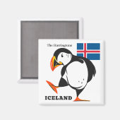 名前をカスタムするアイスランド マグネット (正面/裏面)