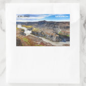 名前をカスタムするアイスランド 長方形シール (バッグ)