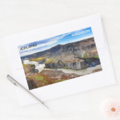 名前をカスタムするアイスランド 長方形シール (封筒)