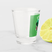 名前をカスタムするアイリッシュクローバー写真St patricks day ショットグラス (左)