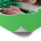 名前をカスタムするアイリッシュクローバー写真St patricks day ポスター (角)
