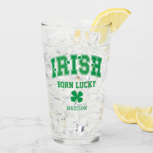 名前をカスタムするアイリッシュ生まれラック タンブラーグラス (アイス裏面)