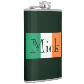 名前をカスタムするアイルランド国旗 フラスク (右)