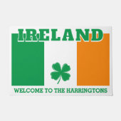 名前をカスタムするアイルランド ドアマット (正面)