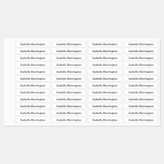 名前をカスタムするアイロンファブリック衣類 ラベル (シート)