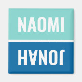 名前をカスタムするアクアアンドコバルトブルー食洗機 マグネット (正面)