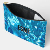 名前をカスタムするアクセサリーポーチ – スイミングプールウォーター アクセサリーポーチ (見開き)