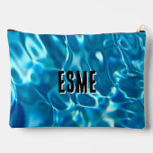 名前をカスタムするアクセサリーポーチ – スイミングプールウォーター アクセサリーポーチ (裏面)