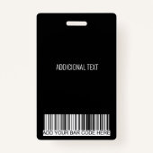 名前をカスタムするアクセスすべてのアクセスパスコンサート バッジ (裏面)