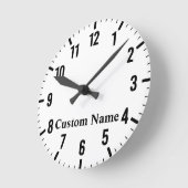 名前をカスタムするアクパーソナライズされたリル時計 ラウンド壁時計 (傾斜)