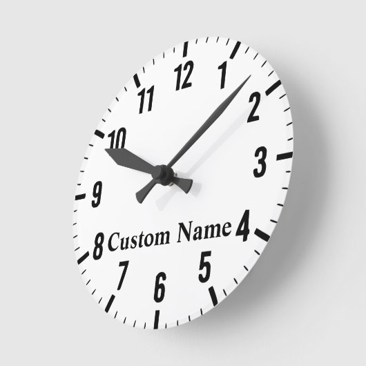 名前をカスタムするアクパーソナライズされたリル時計 ラウンド壁時計 (傾斜)