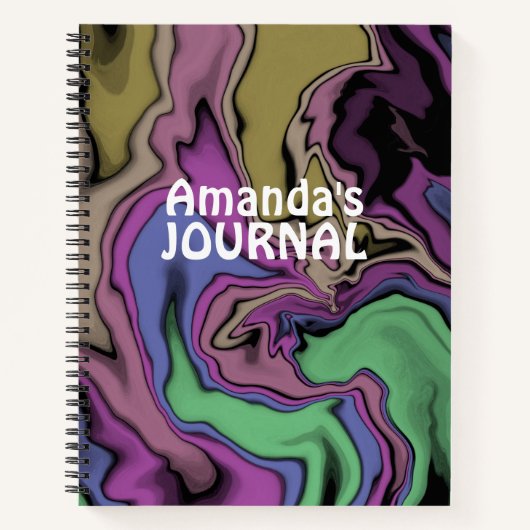 名前をカスタムするアクリル系注文書 ノートブック (正面)