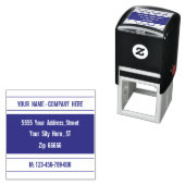 名前をカスタムするアドレス電話番号あなたの色モダン セルフインキングスタンプ (インサイチュ)