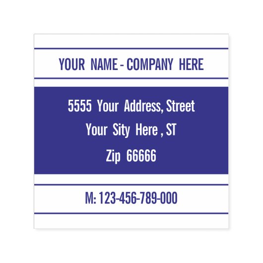 名前をカスタムするアドレス電話番号あなたの色モダン セルフインキングスタンプ (デザイン)