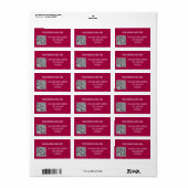 名前をカスタムするアドレスQRコードラベルテンプレート ラベル (フルシート)