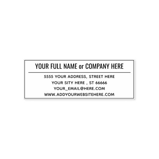 名前をカスタムするアドレスWebサイト電子メールのビジネスタンプ セルフインキングスタンプ (デザイン)