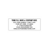 名前をカスタムするアドレスWebサイト電話メール情報スタンプ セルフインキングスタンプ (デザイン)