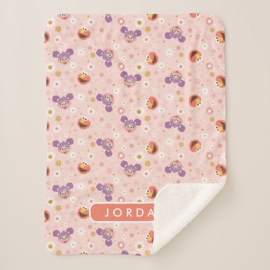 名前をカスタムするアビカダビー&エルモ | 木地模様 シェルパブランケット (正面)