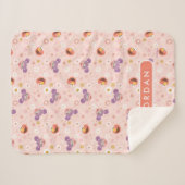 名前をカスタムするアビカダビー&エルモ | 木地模様 シェルパブランケット (正面(横))