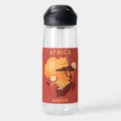 名前をカスタムするアフリカ ウォーターボトル (背面)